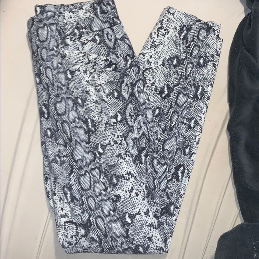Snakeskin print pants (worn once)